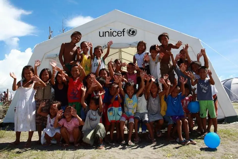 A Child-Friendly Space in the town of Tanauan, Philippines, one of the areas hit hardest by Typhoon Haiyan.