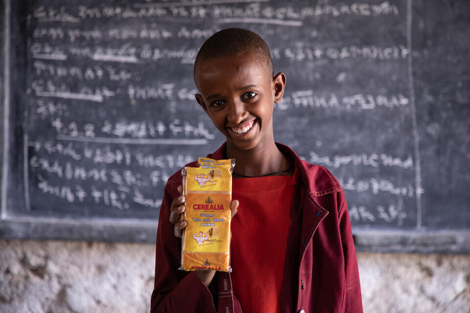 In food-insecure Tigray, Ethiopia, schools provide high-energy biscuits to keep students learning. 