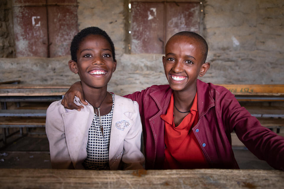 In Tigray, Ethiopia, Education Cannot Wait supports students' nutrition needs with high-energy biscuits. 