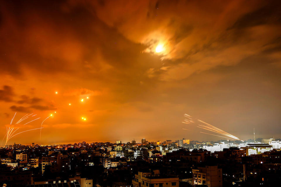 Photos show the continuous bombardments that are hitting Gaza City during the night.