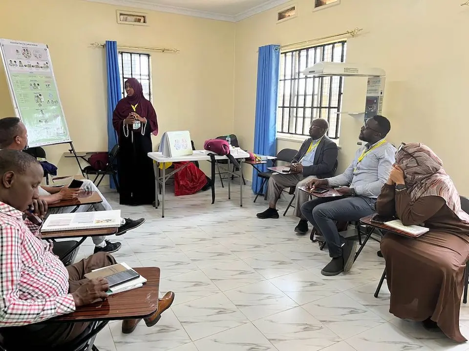 Maternal and neonatal health workers participate in an in-service training program established by UNICEF through a partnership with The Church of Jesus Christ of Latter-day Saints.