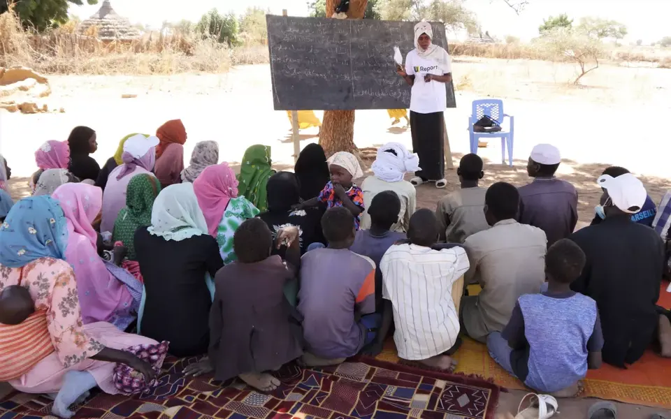 A Sudanese refugee leads a literary class for her host community in Chad. 