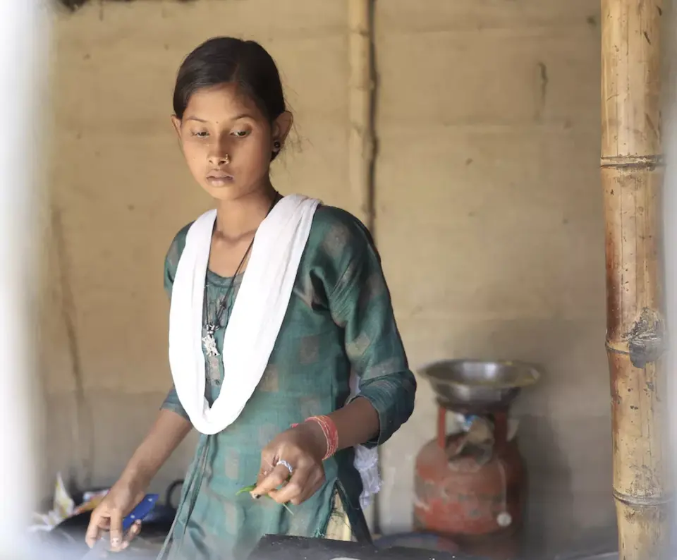 Antima, 16, started her own small food business in Rautahat, Nepal, with help from a UNICEF skills-building program..