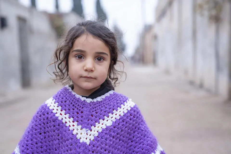 Lama, 6, of Tal Aran, south rural Aleppo, whose family regained access to safe water with help from UNICEF.