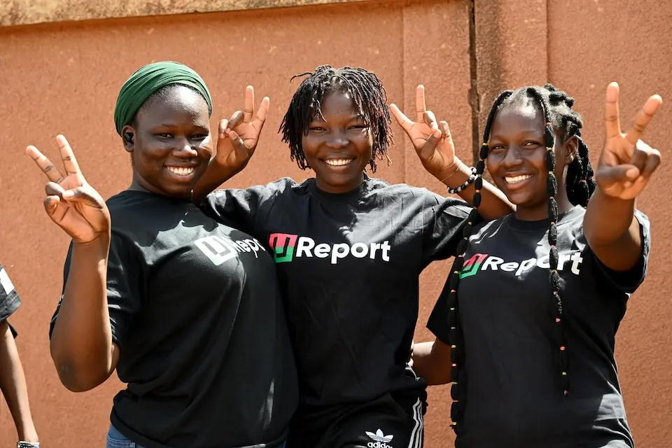 UNICEF U-Reporters in Ouagadougou, Burkina Faso.