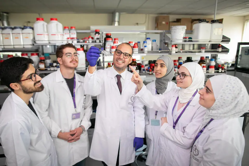 The team of young innovators behind AquaPoro, an atmospheric water harvester making safe water more accessible in Amman, Jordan, and one of 24 projects being accelerated through the UNICEF Innovation30 initiative..