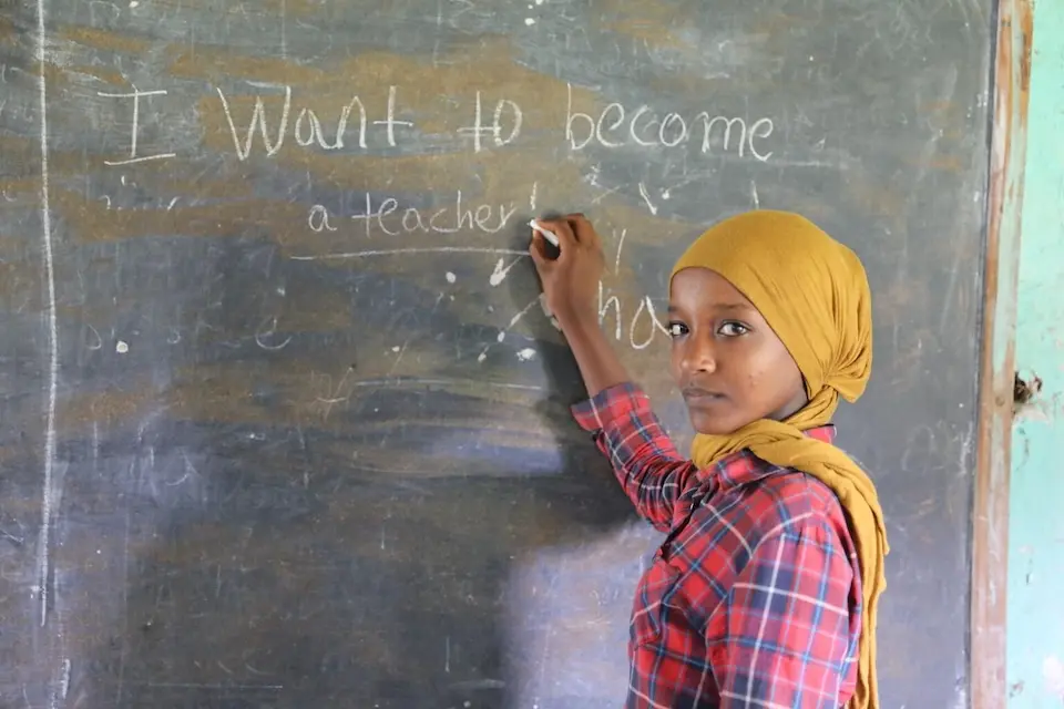 Zemzem, 13, narrowly escaped being forced into marriage in southern Ethiopia. She plans to become a teacher.