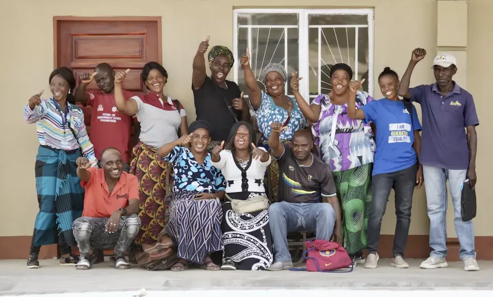 UNICEF-supported Community Welfare Assistance Committee (CWAC) volunteers in Matero, Lusaka district, Zambia.