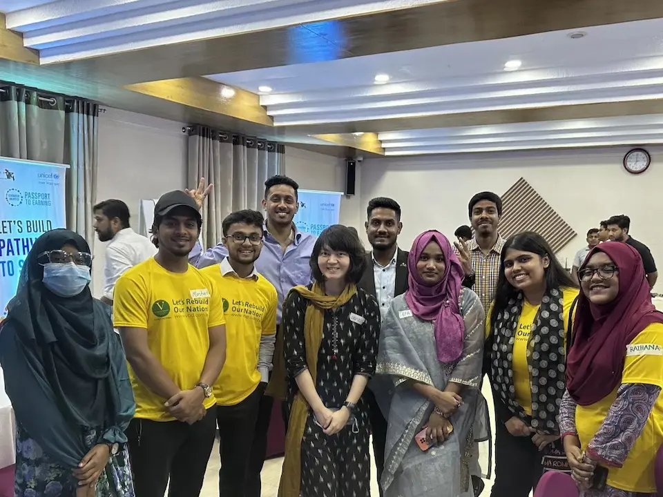 Generation Unlimited Youth Action Team share their experiences and ideas about how the Passport to Earning digital platform can help young people in Bangladesh build their skills.