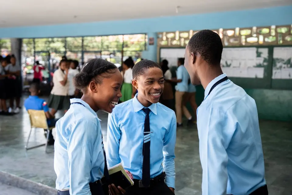 Students at the Lycée National de Petion Ville outside Port-au-Prince, Haiti.