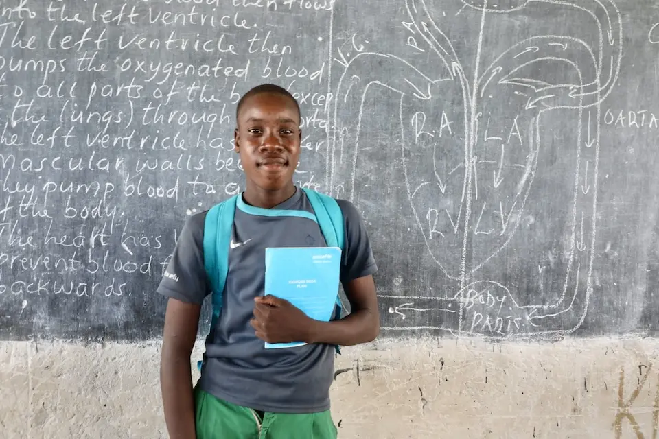 In Kenya's Tana River County, Mohamed, 17, is back in school with support from UNICEF and Education Cannot Wait.