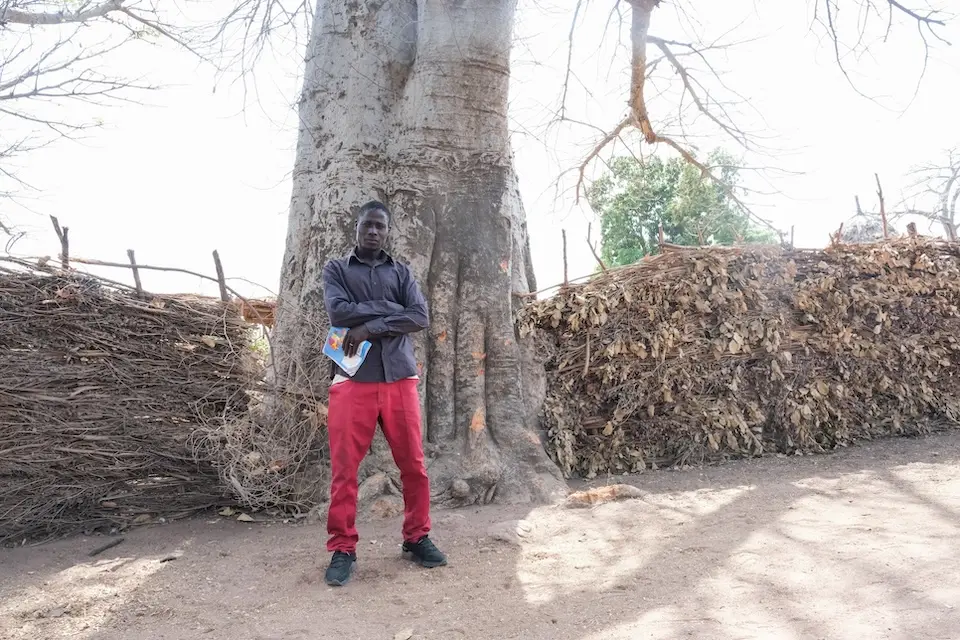Community volunteer Hassanha Sow works closely with UNICEF staff to support health initiatives in his village of Abbecoute, in the Casamance region of Senegal.