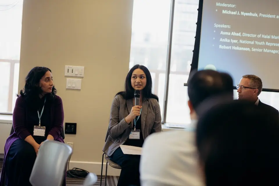 Anika (center) at the Interfaith Convening of the Rights of Children at the Church Center of the UN in New York City in November 2024.