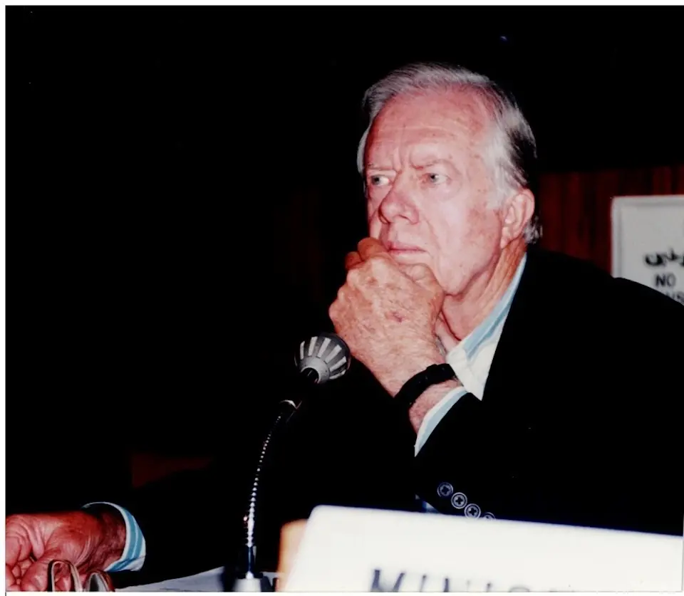 Former U.S. President Jimmy Carter during his first visit to Ethiopia in 1993.