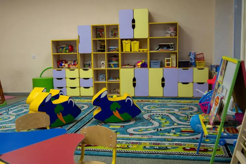 A UNICEF-supported early childhood development class in the village of Petropil, Zaporizhia region, Ukraine.