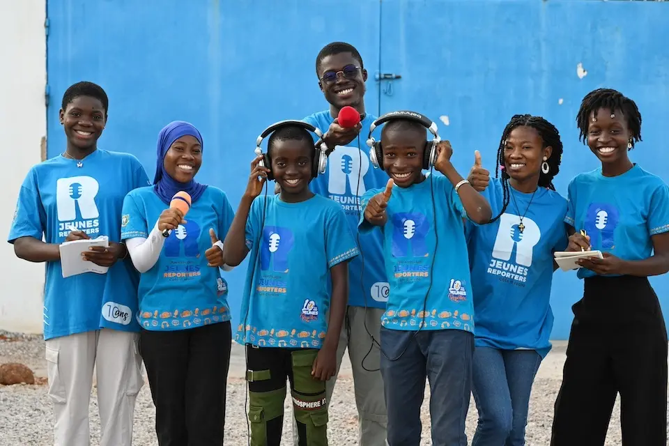 UNICEF Young Reporters in Korhogo, northern Côte d’Ivoire.