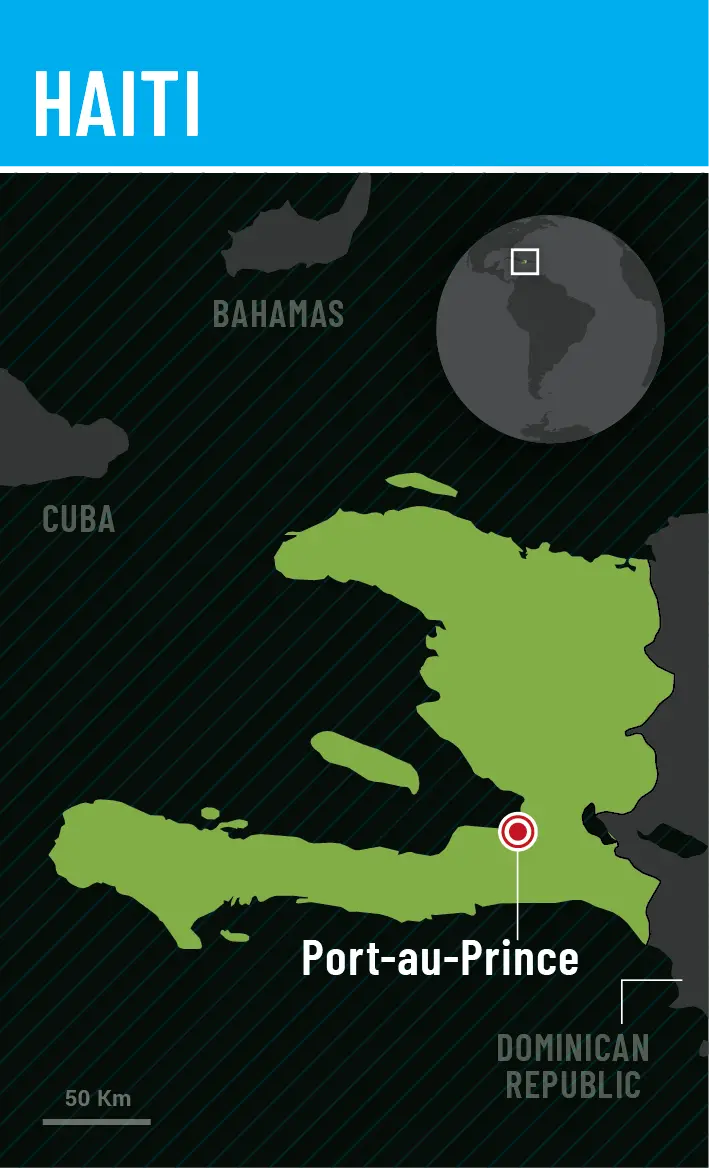 Map of Haiti.