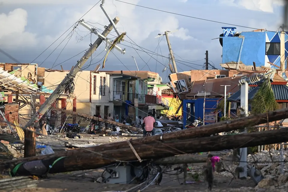 Damage in Jamaica caused by Hurricane Melissa.