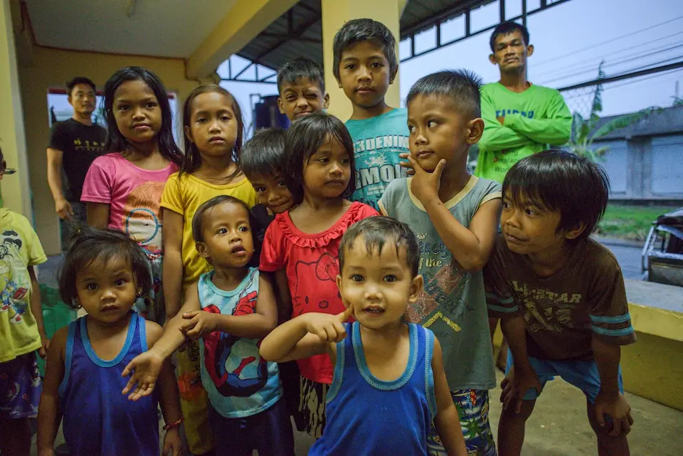 Children sheltering in Reserva Elementary School in Baler, Aurora, the Philippines as Super Typhoon Uwan (international name: Fung-wong) approached.