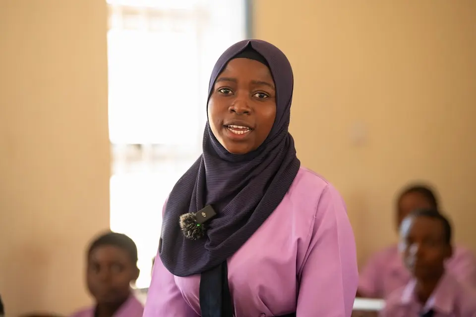Mirriam, 14, is attending high school in Malawi with support from a K.I.N.D. scholarship.