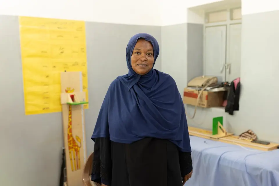 Zaineb who is expecting her second child, visits UNICEF-supported Al Jubarab primary health care facility in Atbara, River Nile State, Sudan for antenatal services.