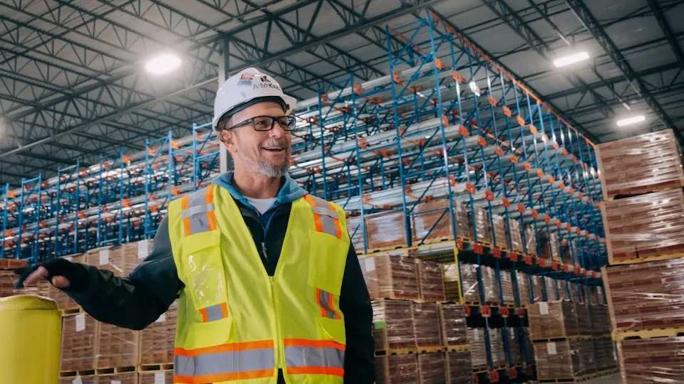 James Holt, manager at Mana Nutrition, Georgia-based nonprofit and RUTF producer, inside the company warehouse.