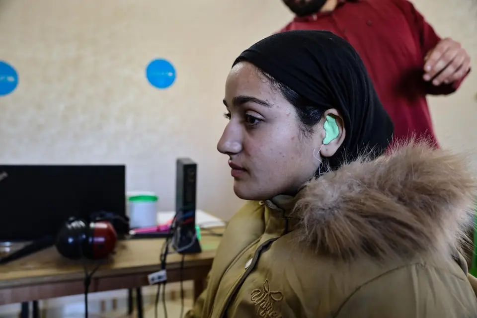 UNICEF is providing hearing aids to children in Gaza living with hearing loss — helping them hear, learn and communicate, and supporting their inclusion in school and daily life. 