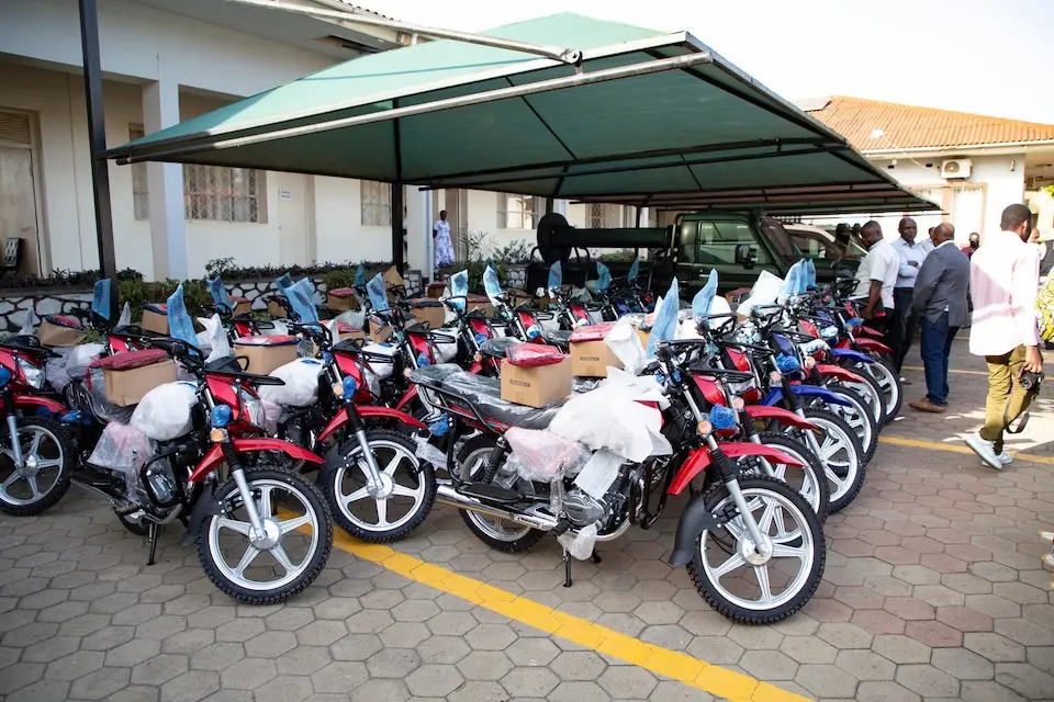 UNICEF provided 100 motorbikes to support rapid Ebola outbreak response in DRC's Ituri province.