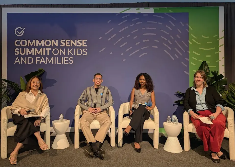 UNICEF USA's Darla Silva moderates a panel during the 2026 Common Sense Summit on Kids and Families in San Francisco.