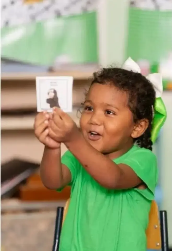 Sheraia of Suriname is benefiting from early education program supported by UNICEF.