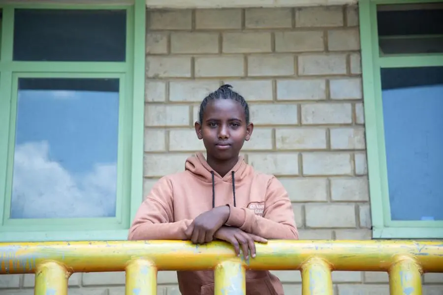 Conflict in Ethiopia forced Meseret, 16, to flee with her two younger brothers, leaving their mother behind. Conflict in Ethiopia forced Meseret, 16, to flee with her two younger brothers, leaving their mother behind.