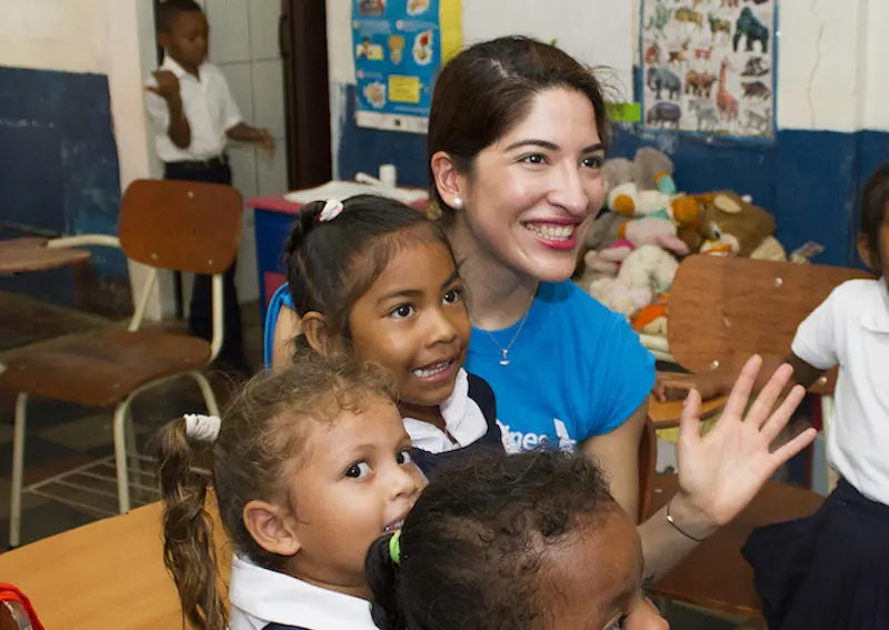 Lorena in classroom