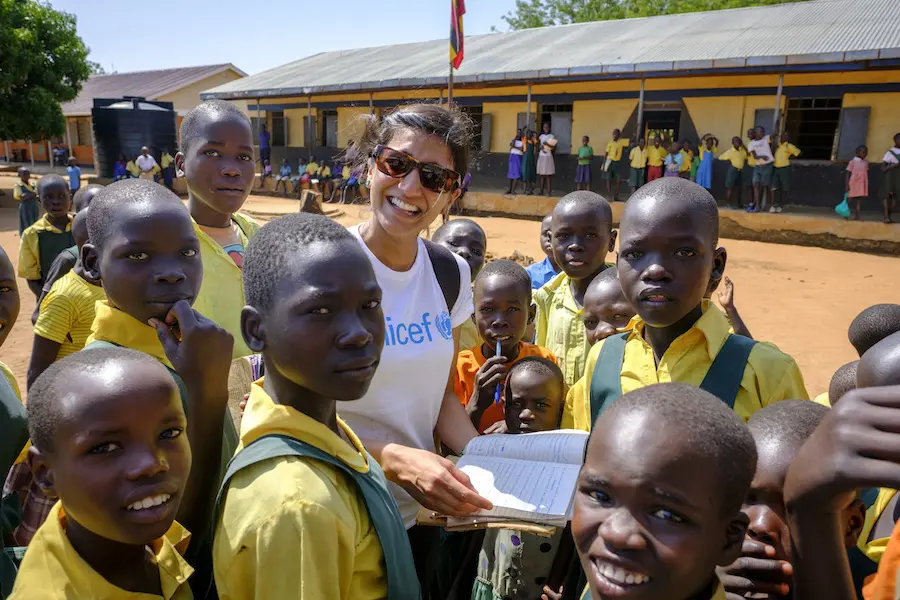 UNICEF's Anjulee Alvares-Cinque travelled to Uganda in February 2017 to meet with South Sudanese refugees. UNICEF's Anjulee Alvares-Cinque travelled to Uganda in February 2017 to meet with South Sudanese refugees.