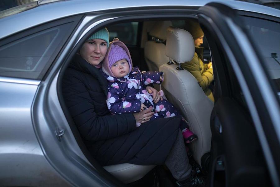Mother and Daughter in Car
