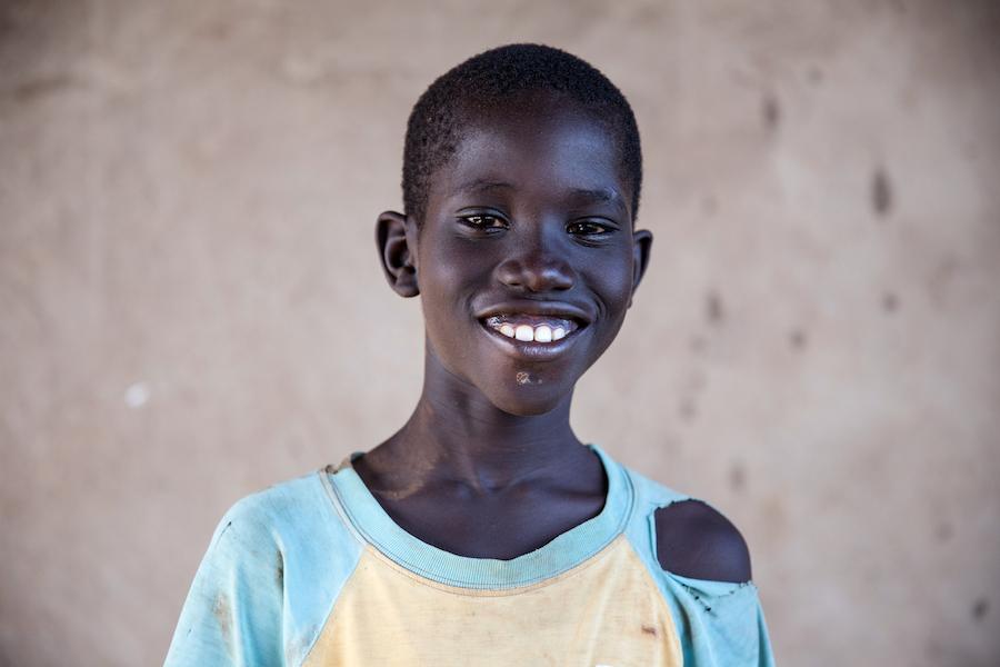 Angamita, 9, arrived in Uganda&#039;s Bidi Bidi refugee camp with his brother and big sister.
