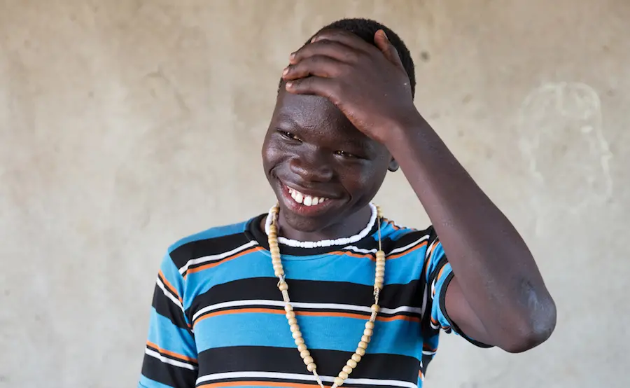 Patrick, 16, watched his father being killed in South Sudan. Now he lives in Uganda&#039;s Bidi Bidi refugee camp.