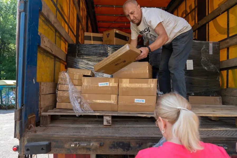 Portable incubators donated by Embrace Global are delivered by UNICEF to the Regional Perinatal Center in Sumy, Ukraine. Portable incubators donated by Embrace Global are delivered by UNICEF to the Regional Perinatal Center in Sumy, Ukraine.
