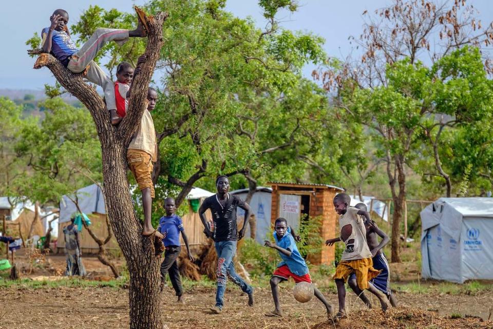 Sudanese refugees at the Bidi Bidi settlement in Uganda, 2017.
