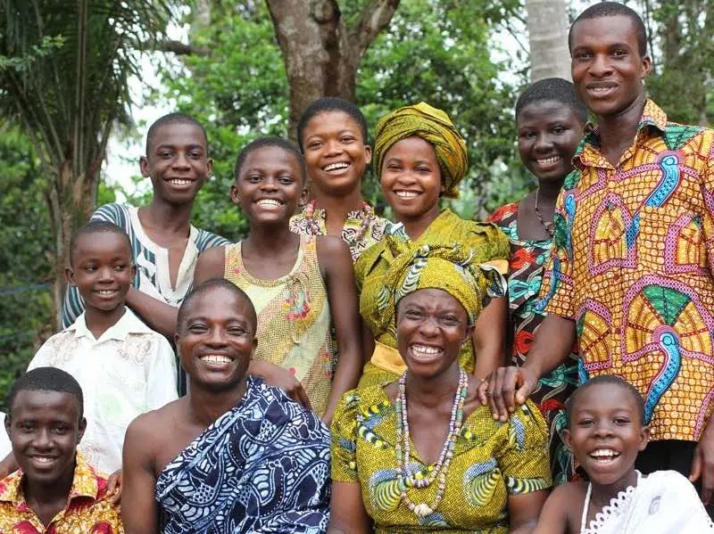 Ernestina, family and friends