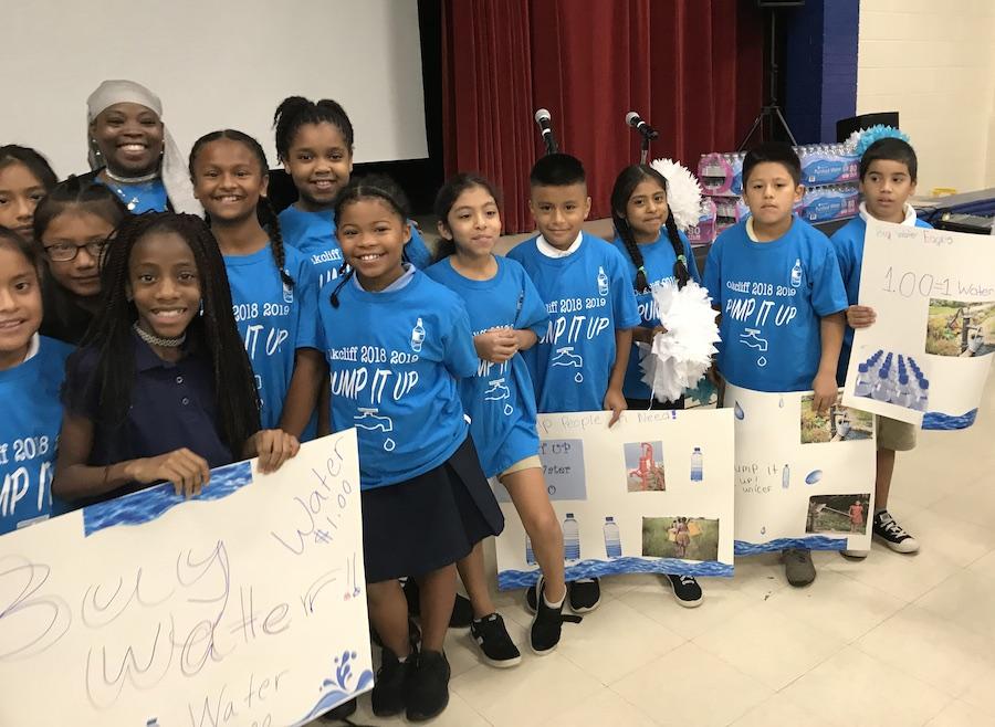 A fundraising campaign by Oakcliff Elementary school students raised money for hand-operated water pumps.
