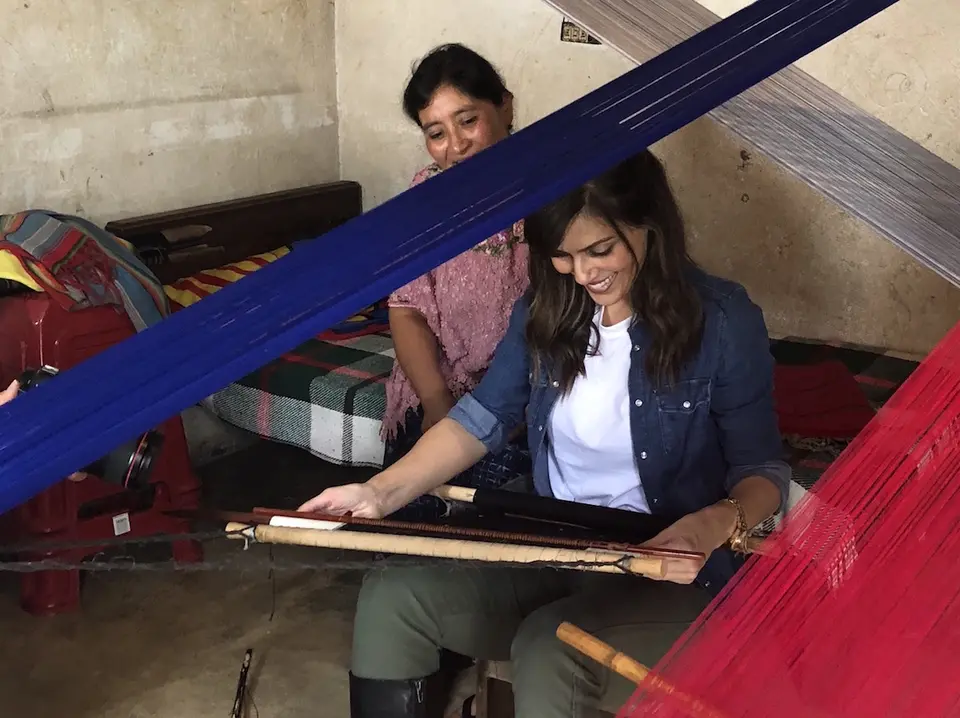 Two Women Working at a Loom