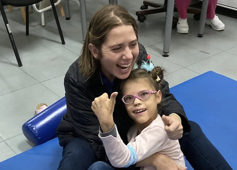 Lucy Meyer, spokesperson for the UNICEF-Special Olympics partnership, bonded with many children - both with disabilities and without - while visiting Montenegro to spread her message of inclusion. Lucy Meyer, spokesperson for the UNICEF-Special Olympics partnership, bonded with many children - both with disabilities and without - while visiting Montenegro to spread her message of inclusion.