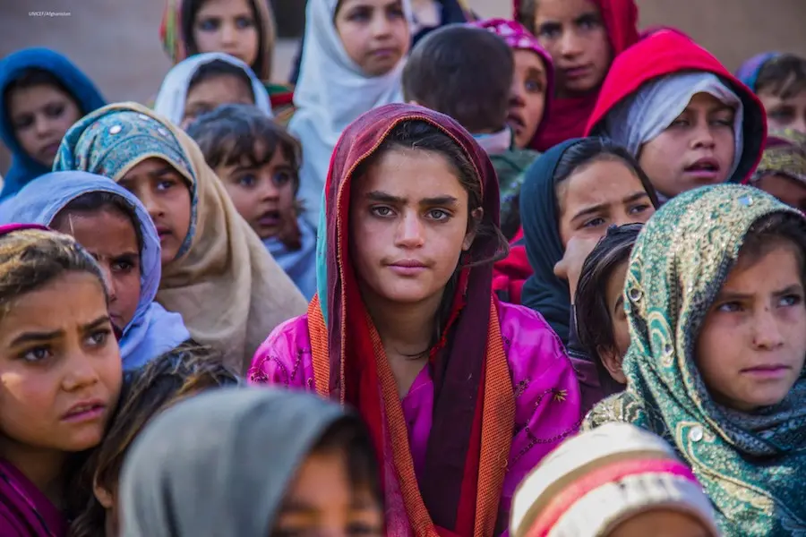 Saima, 12, lives with a disability but has found some happiness thanks to a UNICEF-supported Child-Friendly Space in Nangarhar province in eastern Afghanistan. Saima, 12, lives with a disability but has found some happiness thanks to a UNICEF-supported Child-Friendly Space in Nangarhar province in eastern Afghanistan.