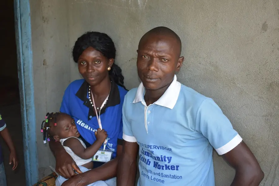 Community Health Workers Lucy and Sheku Mansaray. UNICEF Sierra Leone. 
