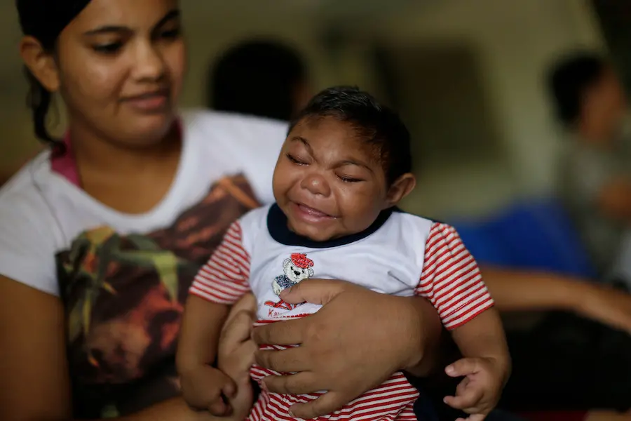 On 23 February 2016, Danielle Lira, 19 years-old, mother of Thalles, who was born with microcephaly in Recife, Brazil. UNICEF 2016 ZIKA