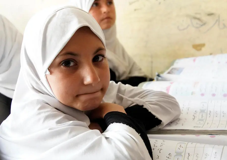 A young student at one of the largest schools in Jalalbad supported by the UNICEF Afghanistan Country Office. UNICEF, Afghanistan