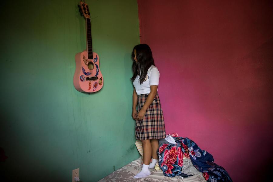 Elsa (name changed), 16, was sexually harassed by her math teacher in Villaneuva, Honduras. 