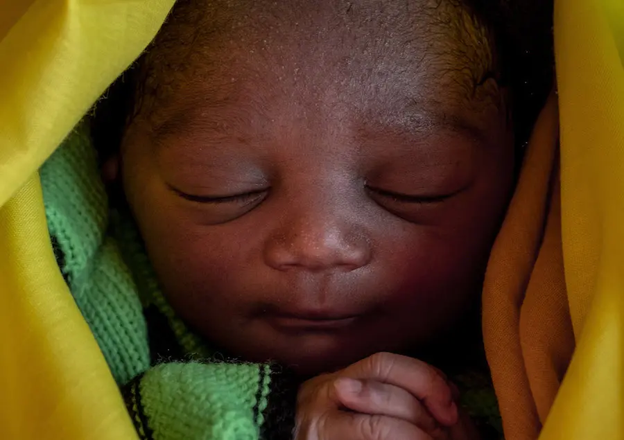 A healthy newborn baby in Central African Republic, where UNICEF is working to provide health care, nutrition and other humanitarian assistance to families affected by conflict and poverty. A healthy newborn baby in Central African Republic, where UNICEF is working to provide health care, nutrition and other humanitarian assistance to families affected by conflict and poverty.