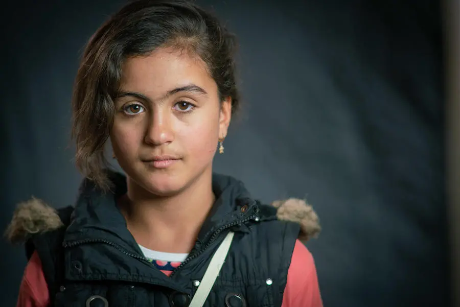 Rudaina, 11, still has her house keys from Syria in Jordan's Za'atari Refugee Camp. Rudaina, 11, still has her house keys from Syria in Jordan's Za'atari Refugee Camp.