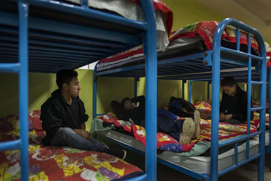 Young Boys in Bunk Beds